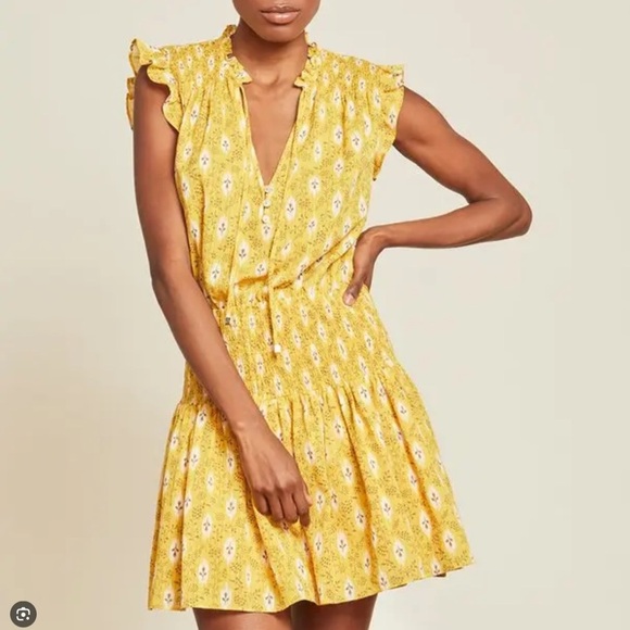 VERONICA BEARD Rayna Botanical Ikat sun dress - Picture 4 of 8